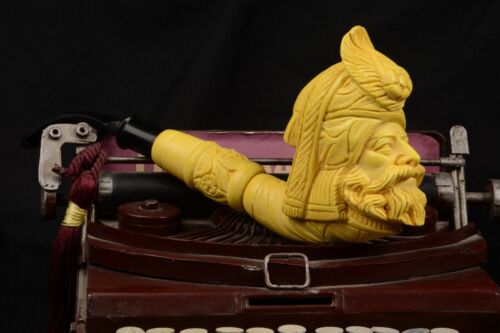 Large Ottoman Sultan head Meerschaum Pipe  tobacco pfeife 海泡石 with case - 第 1/10 張圖片