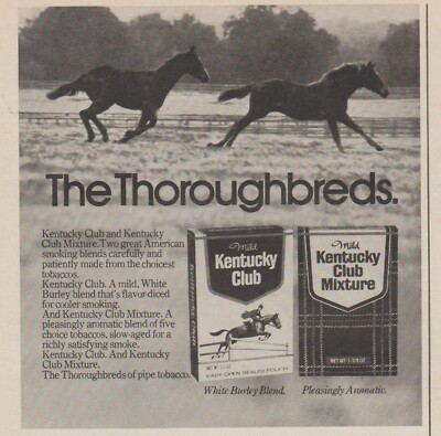 is tobacco good for horses 1976 Kentucky Club Pipe Tobacco -