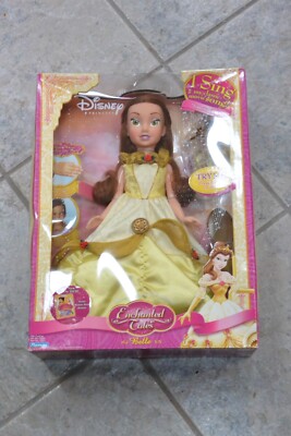 NEW 2007 Disney Princess Enchanted Tales Belle 15'' Doll Sings Playmates Free S&H