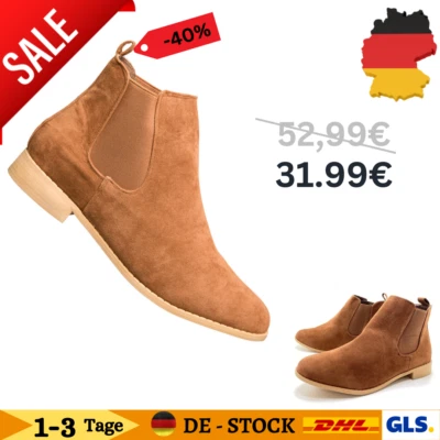 BRAVE SOUL Herren Boots Chelsea Stiefelette Stiefel mittelhoch Braun Gr. 43 (UK 9)