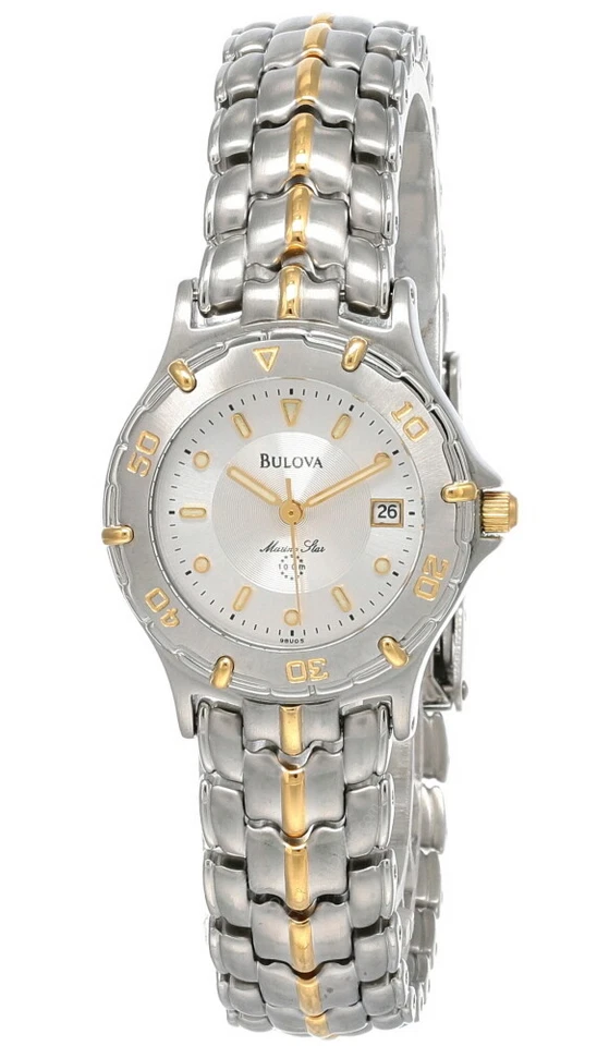 New Bulova Marine Star Silver Stainless Steel Women's Watch 98U05  