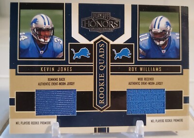2004 Donruss ROY WILLIAMS KEVIN JONES Rookie Jersey RELIC Card #/250 Quad RC SP