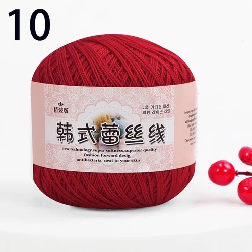 50g Soft Lace Crochet Yarn Thin Cotton Thread 08# For Hand Knitting Craft NEW - Picture 3 of 27