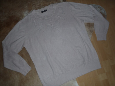 New Fashion women's sweater beige with glitter size XL second hand look!!