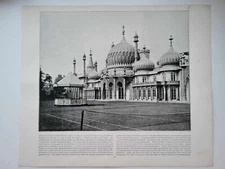 Vintage Antique Print 1894 Beautiful Britain The Pavilion at Brighton