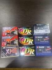 Lot Of 11 Audio Cassette Tapes Sealed Fuji Maxell BASF 60/90 Minutes