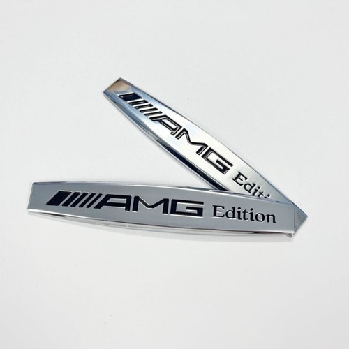 2 pezzi For AMG Edition Corporation 3D emblema auto adesivo badge argento - Foto 5 di 7