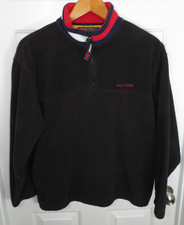 Vintage Tommy Hilfiger 1/4 Zip Fleece Sweatshirt Pullover Size Medium 90s Y2K