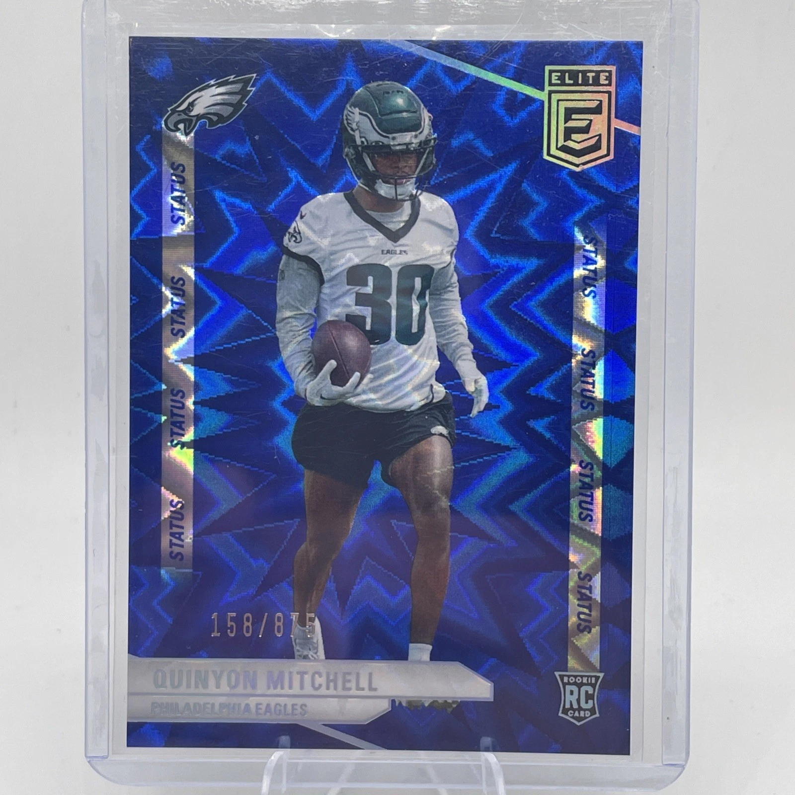 Quinyon Mitchell /875 2024 Donruss Elite Status Blue Eagles Rookie