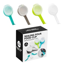Snack Bag Clips With Pour Spout 4 Pack Food Storage Sealing Clips Reusable