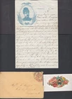 USA 1861 CIVIL WAR PATRIOTIC LETTERHEAD WITH SOLDIER LETTER TO SISTER BACK HOME