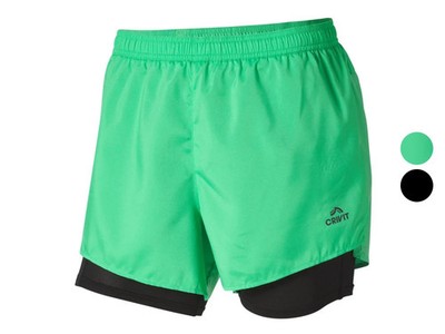CRIVIT Herren Funktionsshorts mit Innenhose in Radler-Form Atmungsaktiv & leicht