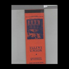 Matchbook Cover Illini Union At The University of Illinois