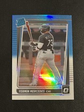 2021 Donruss Optic - Rated Rookie Yermin Mercedes #186 Carolina Blue and White