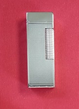 Vintage Dunhill Rollagas Butane Lighter Silver Plated Barley Design Smooth TOP