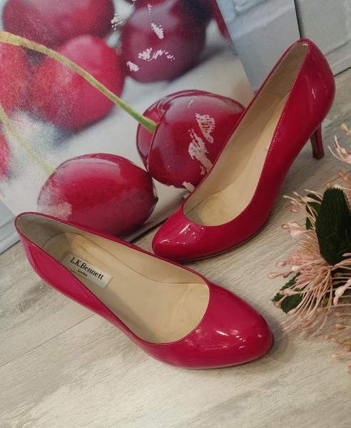 Women L.K.Bennett Heels Red Leather 36