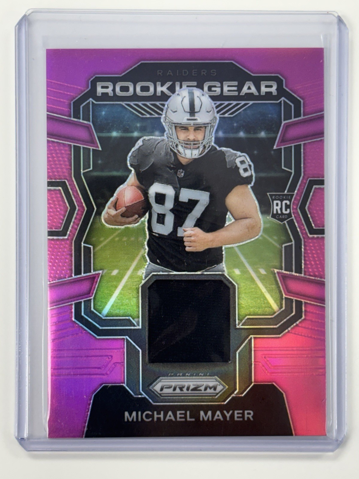 2023 Prizm Rookie Gear Pink Michael Mayer #RG-MM Raiders Parallel Insert Rookie