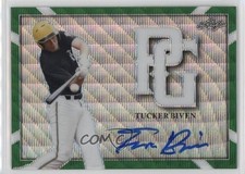 2021 Leaf Perfect Game National Showcase Green Wave 1/4 Tucker Biven Auto 1u6