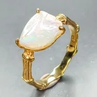 Handmade Natural Opal Ring 925 Sterling Silver Size 8 /R460265