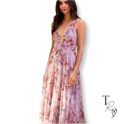 Jenny Yoo NWT Essex Maxi Dress English Garden Whipped Floral Print Size 2