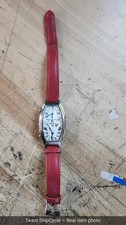 DEFECTIVE Cartier Tonneau Dual Time Silver Watch Paris 925 Broken Glass G3D