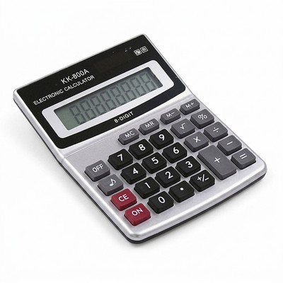 8 Digit Desktop Calculator Large LCD Display Electronic Basic Office Home Black