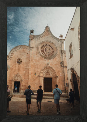 Alte Kirche gerahmtes Wandbild Poster Leinwanddruck Bild