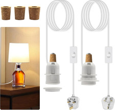 Bottle Lamp Kits, 2 Pack Bottle Lamp Adaptor Kit, Lamp Kits Do It Yourself, E27