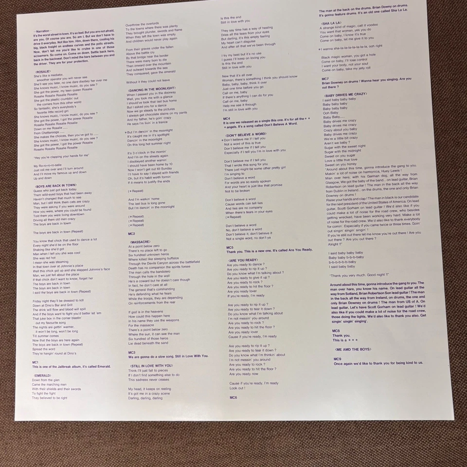 THIN LIZZY Live & Dangerous JAPAN Laser Disc LD PDV-4002 w/ JAPANESE INSERT 1989 - Image 4 of 4