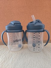 Dr Brown's Baby's First Straw sippy Cup 9oz 2 Pack Weighted Spill Proof