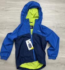 Eddie Bauer Kids Blue Windbreaker Hood Zip Up Jacket Size Small Sz 10 / 12 Boys