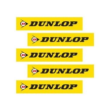 Factory Effex 5pk Dunlop Stickers Yellow 04-2669