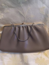 Vintage Clutch Purse Handbag Color Taupe