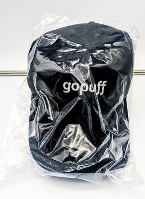 gopuff Logo Hat All Black Strapback Adjustable Baseball Work Cap Party Style NEW