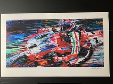 CARL FOGARTY #2 of 10. 2/10 limited edition Art DUCATI 4 time World SB Champion