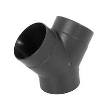 75mm Car Heater Warm 3 Way Air Ducting Pipe Y Shape Outlet Connector Black