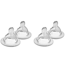 MAM Bottle Nipples Slow Flow Nipple 4 Count Pack of 1 , Flow, 4 Pack