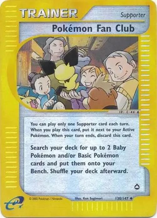 Pokemon Fan Club - 130/147 - Pokemon Aquapolis Reverse Holo Rare Card NM