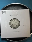 1901-P Philadelphia Mint Barber Dime 90% Silver Good Condition!! Coin