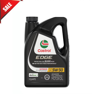 Castrol EDGE 5W-30 Advanced Full Synthetic Motor Oil, 5 Quarts