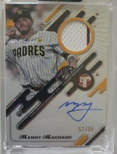 2025 topps pristine manny machado patch auto /99 #ppar-mma