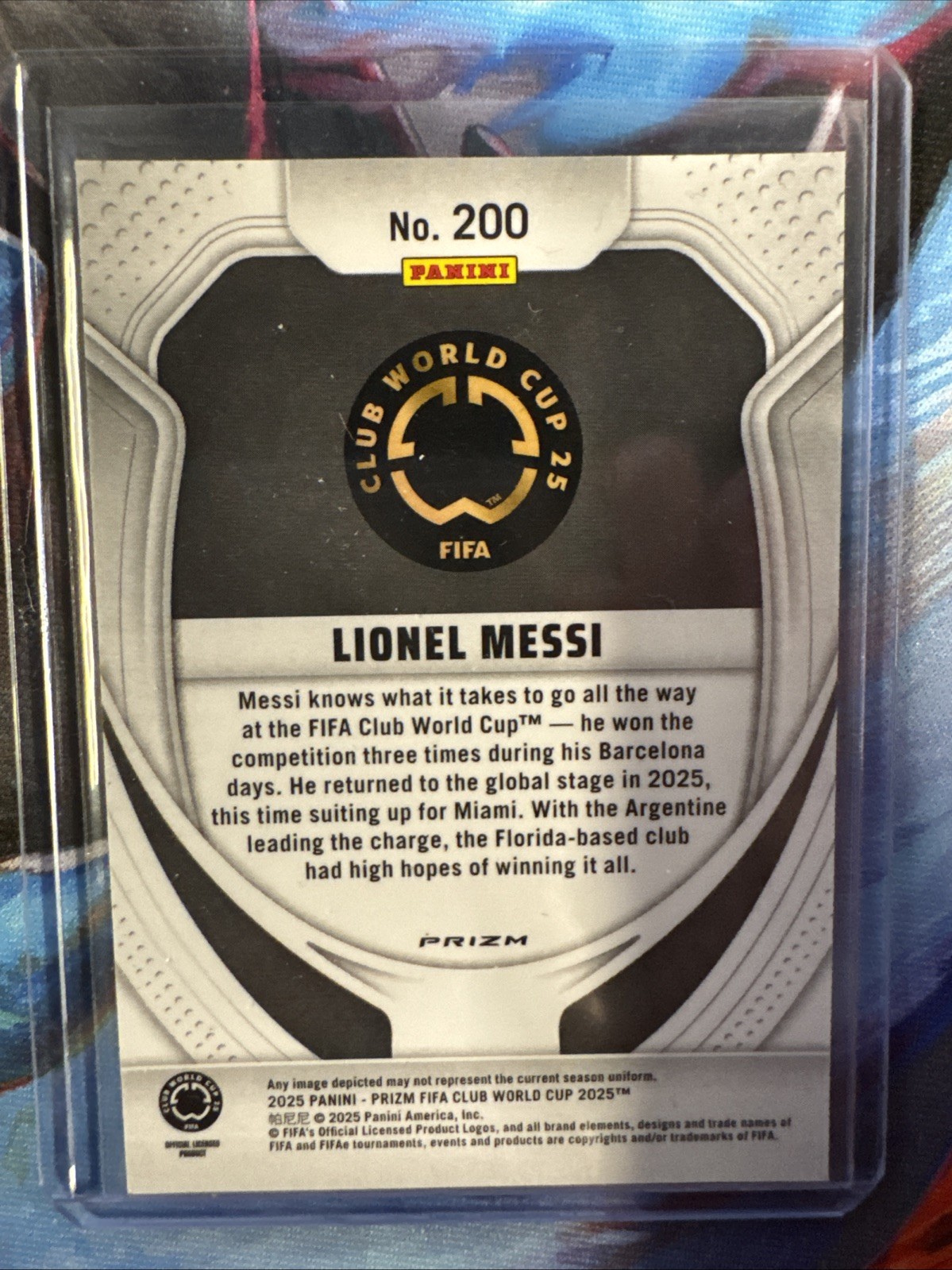 2025 Panini Prizm Fifa Club World Cup - Lionel Messi #200 Glitter view 2
