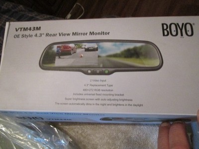 Boyo/Vision Tech VTM43M OE Style 4.3'' Rear View Mirror Monitor NEW (Open Box)