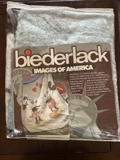 NEW Biederlack Mickey Mouse Minnie Heart Throw Blanket 60”x80” Disney USA