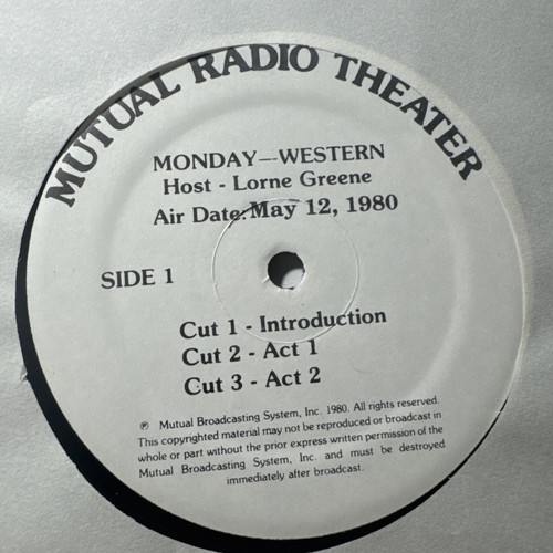 RARE Mutual Radio Theater 5-Record Set: Programs Week of May 12, 1980 READ DESC - Imagen 11 de 22