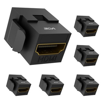 HDMI Keystone Jack, 4K HDMI Female to Female Adapter Coupler Snap-in for Keys...