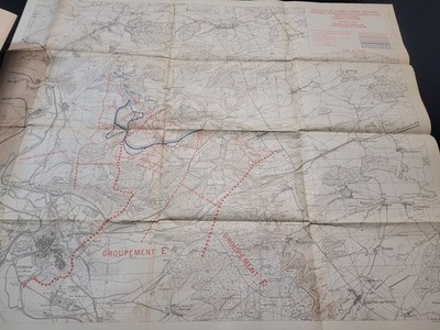 Lagekarte Rechtes Ufer vor Angriff vom 23.06.1916 Maas Verdun
