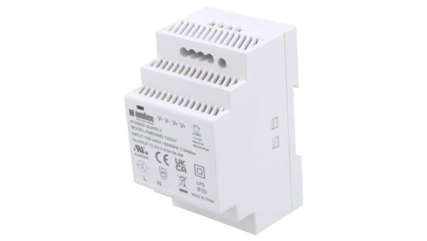 Switching Power Supply, for DIN Rail, 60W, 12VDC AMED60S-12SGY