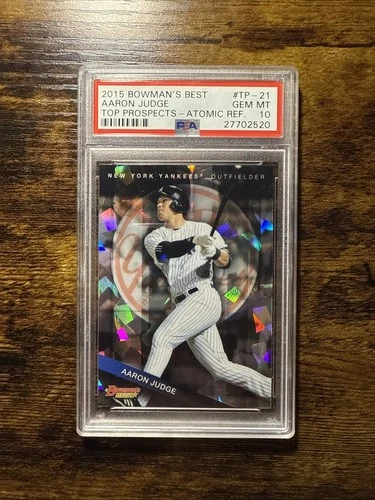 2015 BOWMAN’S BEST AARON JUDGE TOP PROSPECTS ATOMIC REFRACTOR PSA 10