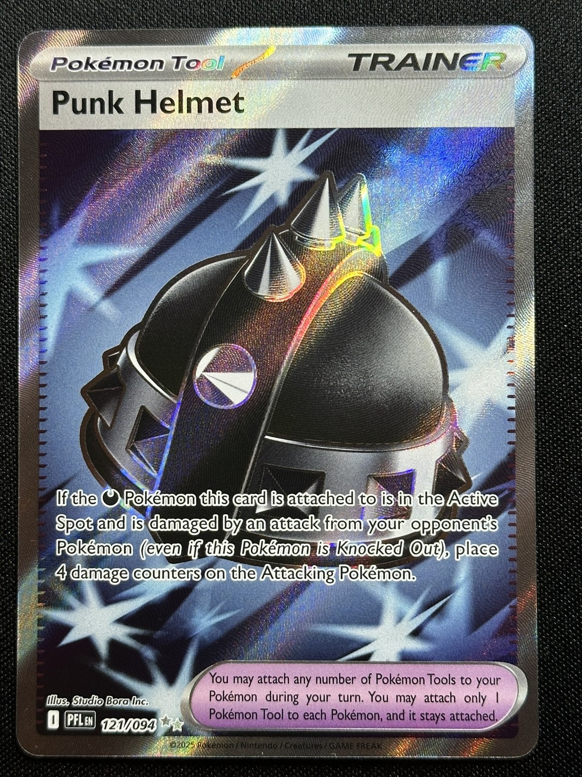 Punk Helmet - Ultra Rare ME02: Phantasmal Flames 121/094 LP-NM Pokemon Card